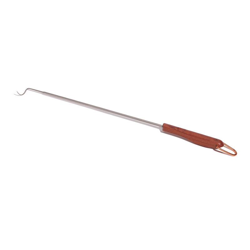 Outset QB53 Rosewood Collection Meat Hook, BBQ Pigtail Food Flipper